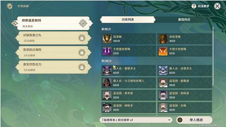 原神片剂深研第一关怎么通关 原神片剂深研第一关通关攻略