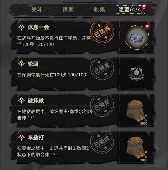 重返深渊隐藏成就怎么解锁 重返深渊隐藏成就解锁攻略