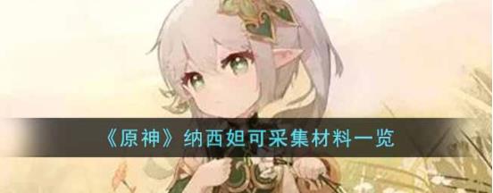 原神草神纳西妲技能可以采集什么 纳西妲可采集材料一览