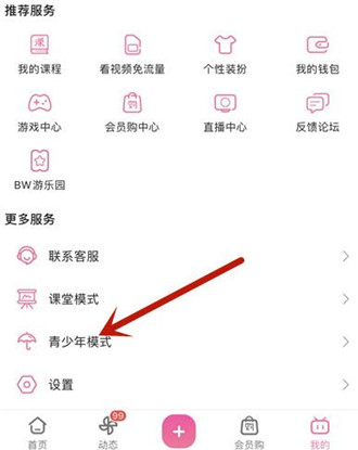 如何打开哔哩哔哩青少年模式 打开哔哩哔哩青少年模式的方法