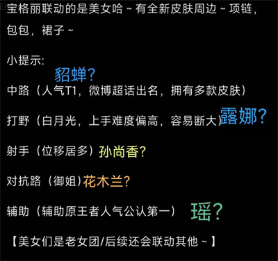王者荣耀宝格丽联动皮肤都有谁 王者荣耀宝格丽联动皮肤介绍