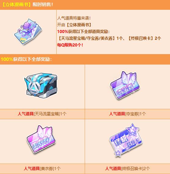 QQ飞车立体漫画书福袋奖励有什么 QQ飞车立体漫画书福袋奖励一览