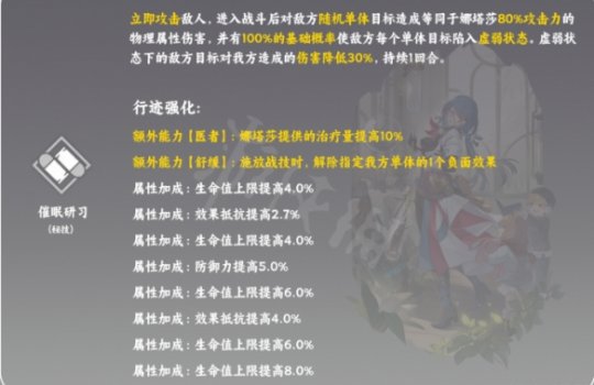 娜塔莎天赋选什么 星穹铁道娜塔莎天赋加点推荐
