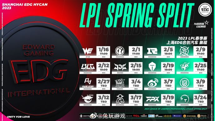 edg春季赛赛程2023 edg春季赛赛程表 edg春季赛赛程2023 edg春季赛赛程表