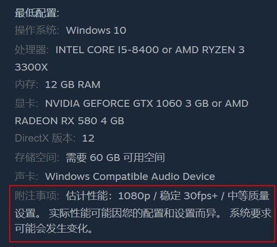 艾尔登法环Steam配置更新：1063可1080p中画质稳30帧